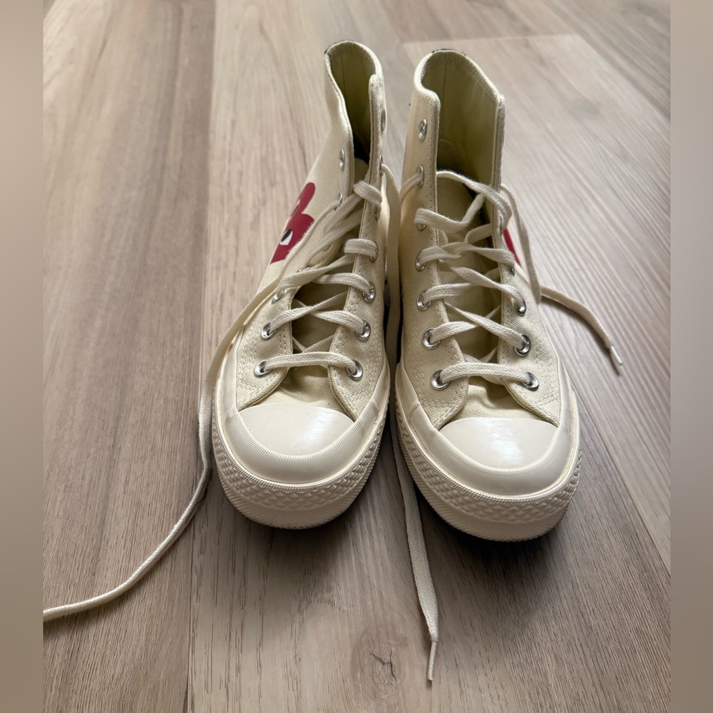 Comme Des Garcons PLAY x Converse Unisex Chuck Taylor High Top Sneakers - Picture 5 of 9